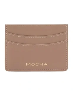Mocha Donnette Simple Card Holder in Chestnut