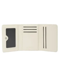 Mocha Emery Mini Wallet in Cream
