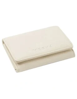 Mocha Emery Mini Wallet in Cream