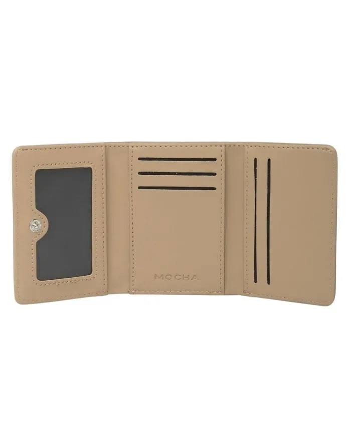 Mocha Emery Mini Wallet in Taupe