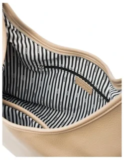 Mocha Emery Soft Shoulder Bag in Taupe
