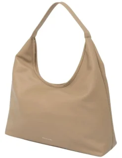 Mocha Emery Soft Shoulder Bag in Taupe