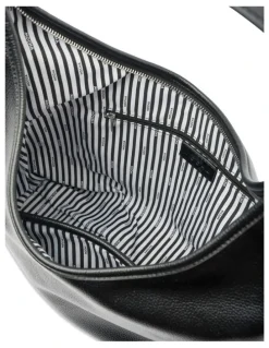 Mocha Emery Soft Shoulder Bag in Black