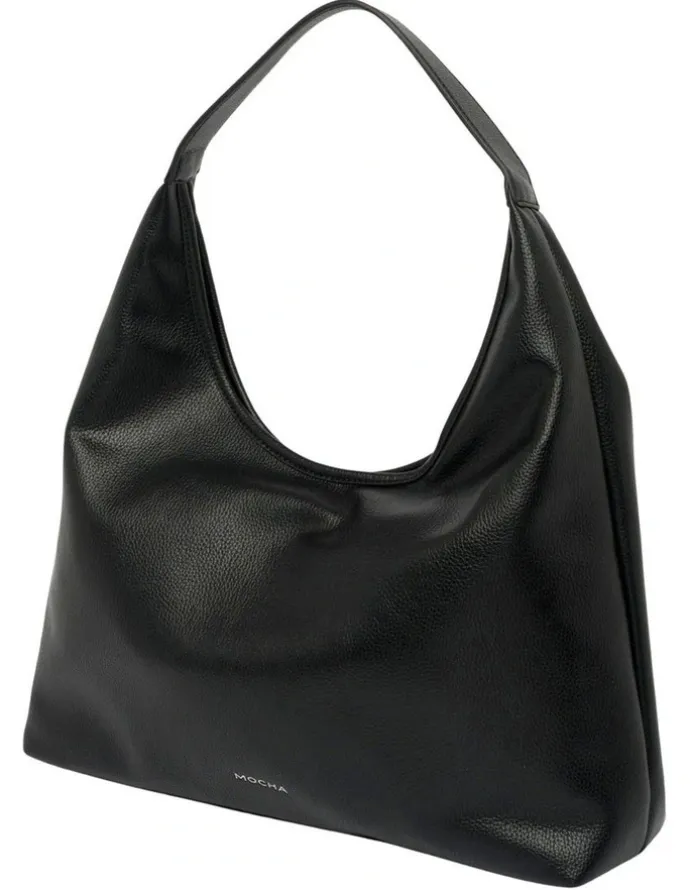 Mocha Emery Soft Shoulder Bag in Black