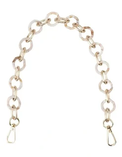 Mocha Hexagon Marble Chain in Coffee