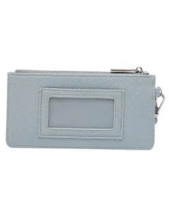 Mocha Longline Coin Card Holder in Blue