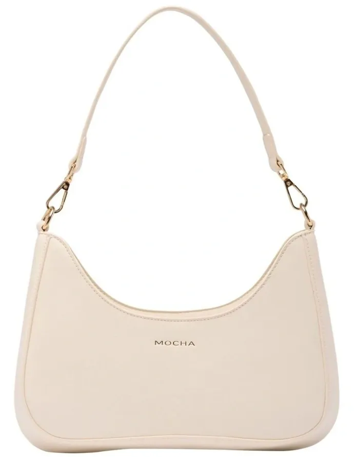 Mocha Mocha Daisy Wavy Shoulder Bag - Cream