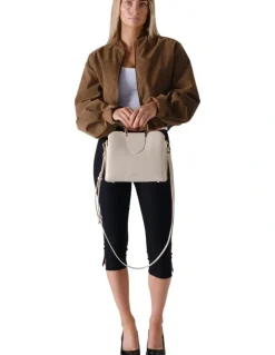 Mocha Mocha Freya Metal Handle Tote - Beige