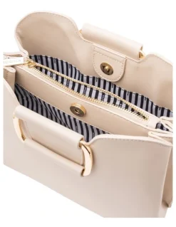 Mocha Mocha Freya Metal Handle Tote - Beige