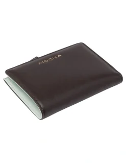 Mocha Mocha Small Classic Arya Wallet - Choc/Blue