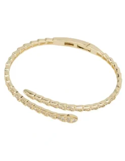 Mocha Mocha Snake Bangle - Light Gold