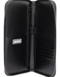 Mocha Oakley Travel Wallet in Black