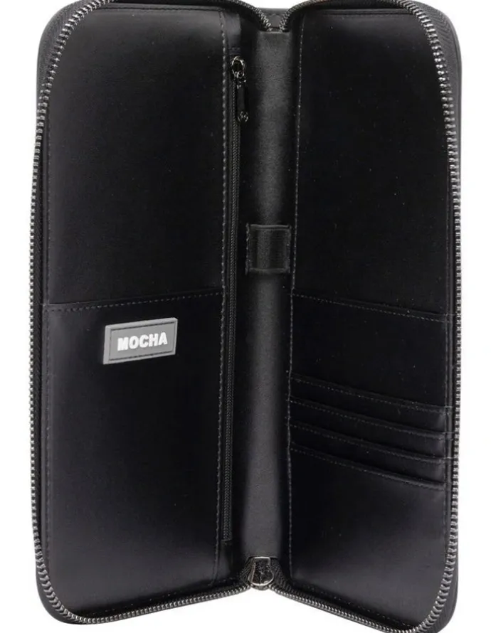 Mocha Oakley Travel Wallet in Black