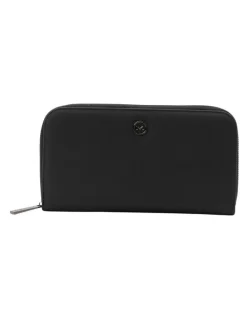 Mocha Oakley Travel Wallet in Black