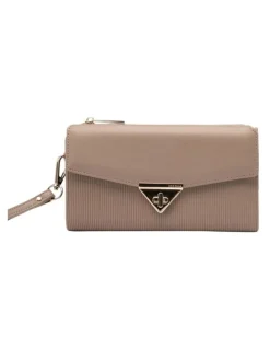 Mocha Penelope Wallet Clutch in Taupe