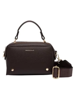 Mocha Sienna Stud Boxy Crossbody in Dark Chocolate