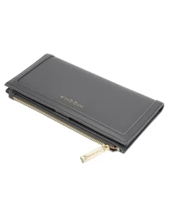 Mocha Stella Long Wallet in Slate Grey
