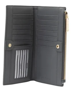 Mocha Stella Long Wallet in Slate Grey
