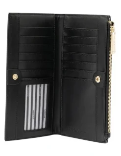 Mocha Stella Long Wallet in Black