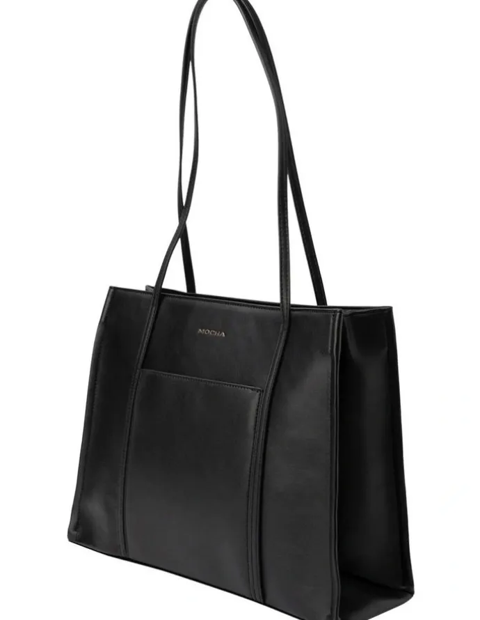 Mocha Stella Tote Bag in Black