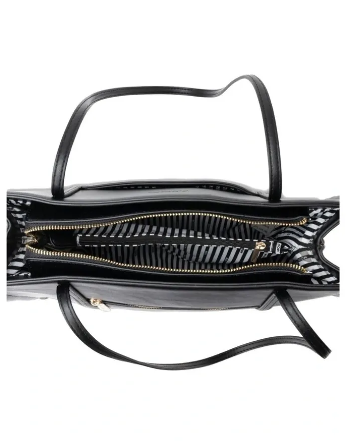 Mocha Stella Tote Bag in Black