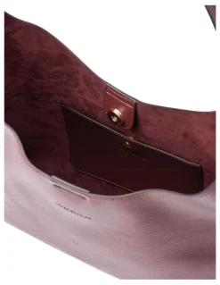 Mocha Terry Shoulder Bag in Merlot