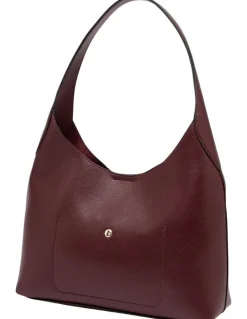 Mocha Terry Shoulder Bag in Merlot