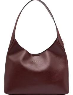 Mocha Terry Shoulder Bag in Merlot