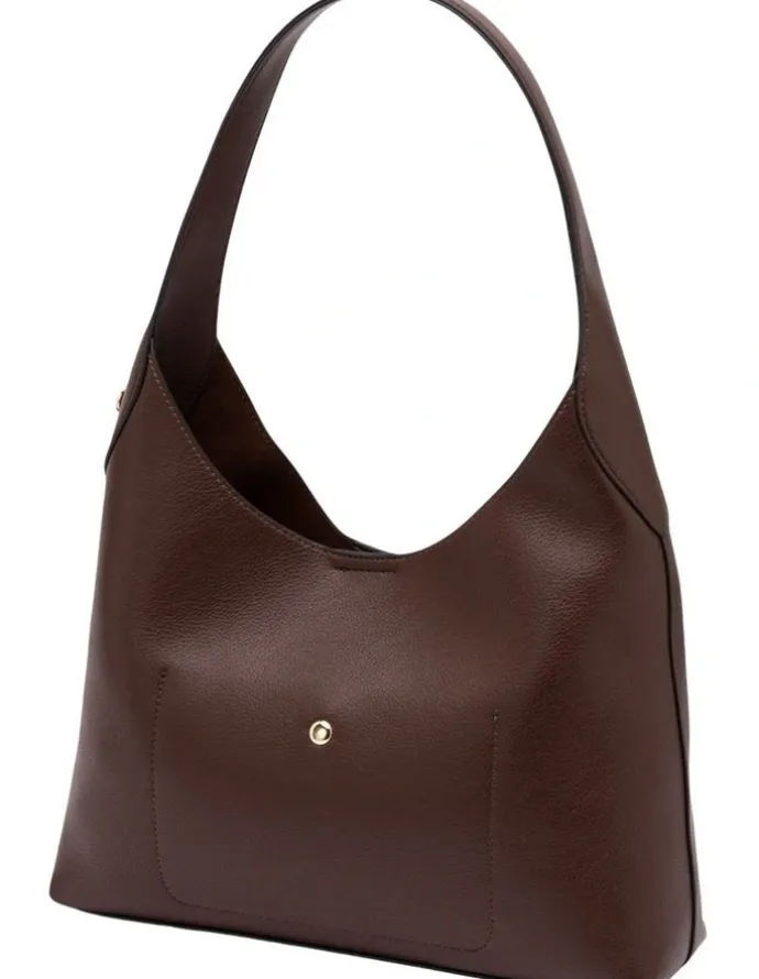 Mocha Terry Shoulder Bag in Dark Chocolate