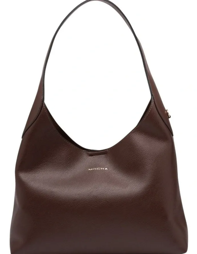 Mocha Terry Shoulder Bag in Dark Chocolate