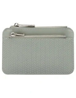 Mocha Tessa Coin Card Holder in Mint