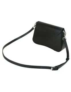 Mocha Zoe Wavy Crossbody Bag in Black