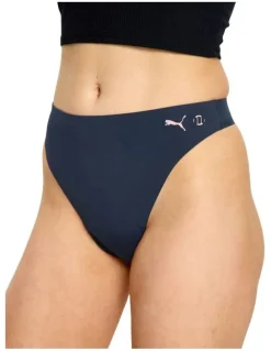 Modibodi Seamfree Active Hi Waist Period Thong Light Absorbency in Midnight