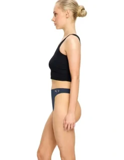 Modibodi Seamfree Active Hi Waist Period Thong Light Absorbency in Midnight