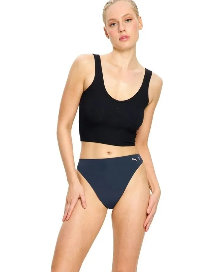 Modibodi Seamfree Active Hi Waist Period Thong Light Absorbency in Midnight