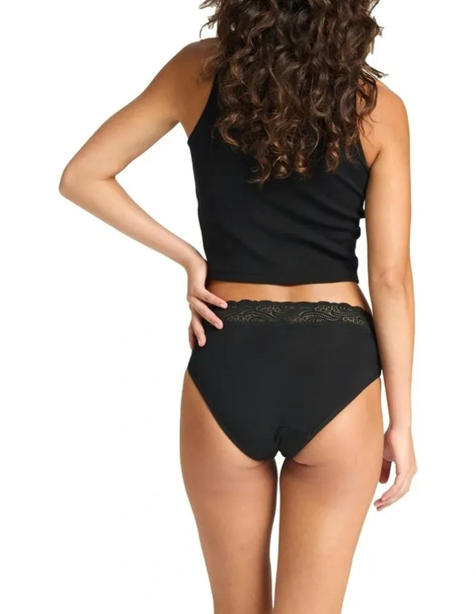 Modibodi Sensual Period Hi Waist Bikini Light Absorbency Black
