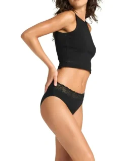 Modibodi Sensual Period Hi Waist Bikini Light Absorbency Black
