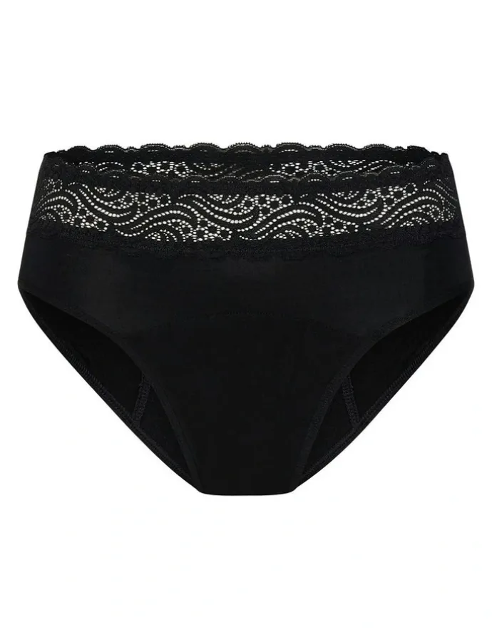 Modibodi Sensual Period Hi Waist Bikini Light Absorbency Black
