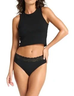 Modibodi Sensual Period Hi Waist Bikini Light Absorbency Black