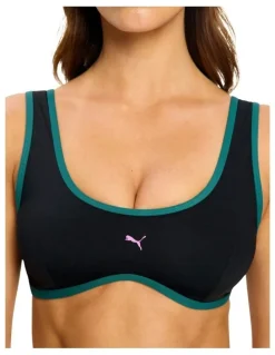 Modibodi Swimwear Scoop Bikini Top in Black Orchid