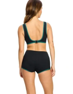 Modibodi Swimwear Scoop Bikini Top in Black Orchid