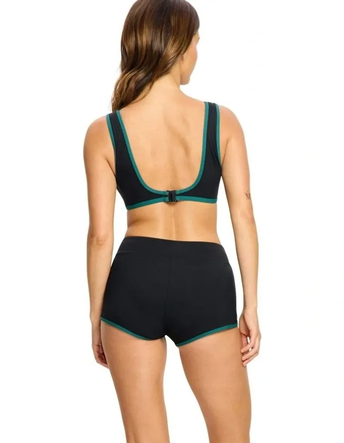 Modibodi Swimwear Scoop Bikini Top in Black Orchid