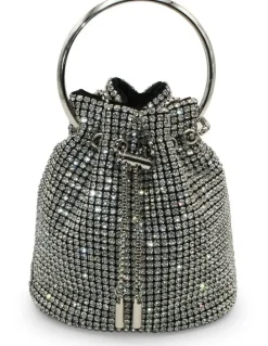Morgan & Taylor Aarya Top Handle Bucket Bag in Silver