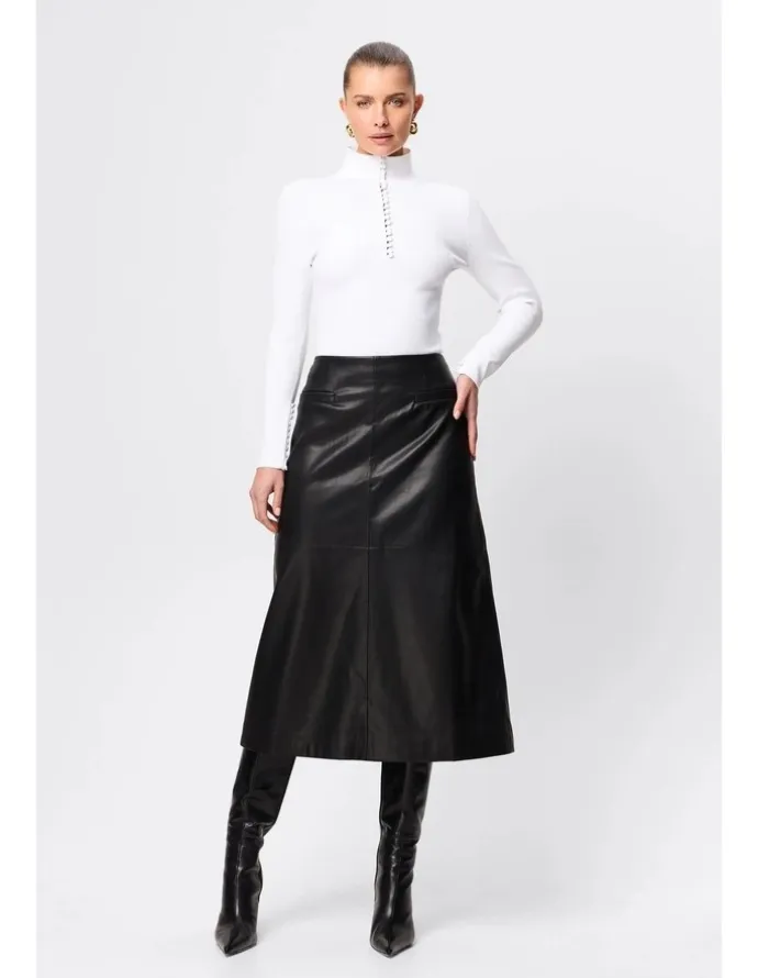 Mossman Fairfax Midi Skirt in Black