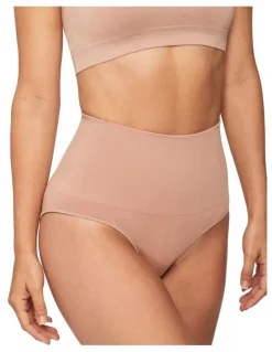 Nancy Ganz Bamboo Essentials Waisted Brief in Mahogany