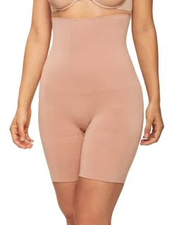 Nancy Ganz Bamboo Essentials High Waist Thigh Shaper in Mahogany