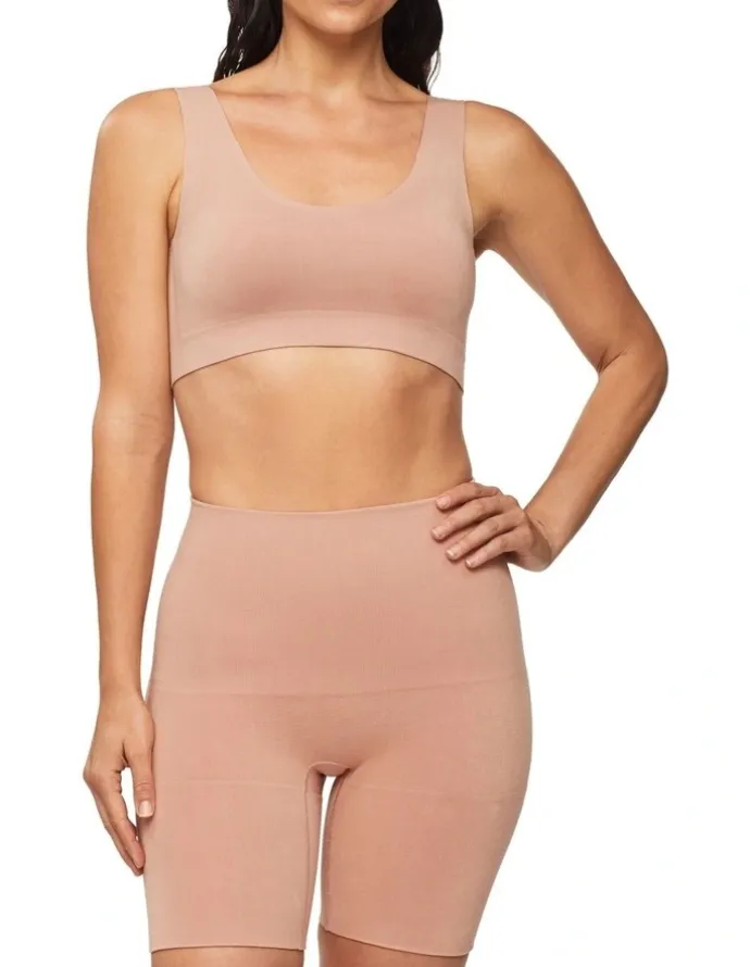 Nancy Ganz Bamboo Essentials Waisted Shaper Short in Mahogany