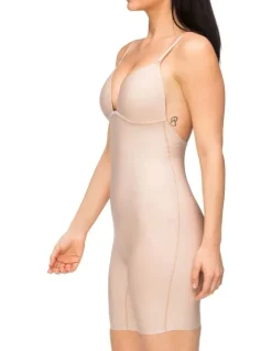Nancy Ganz Body Define Backless Jumpsuit in Warm Taupe