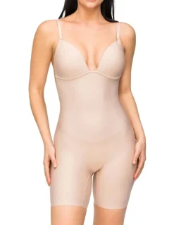 Nancy Ganz Body Define Backless Jumpsuit in Warm Taupe