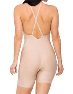 Nancy Ganz Body Define Backless Jumpsuit in Warm Taupe